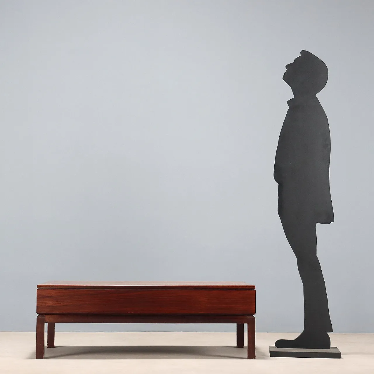 Tavolino in legno impiallacciato in legno esotico, '900 2