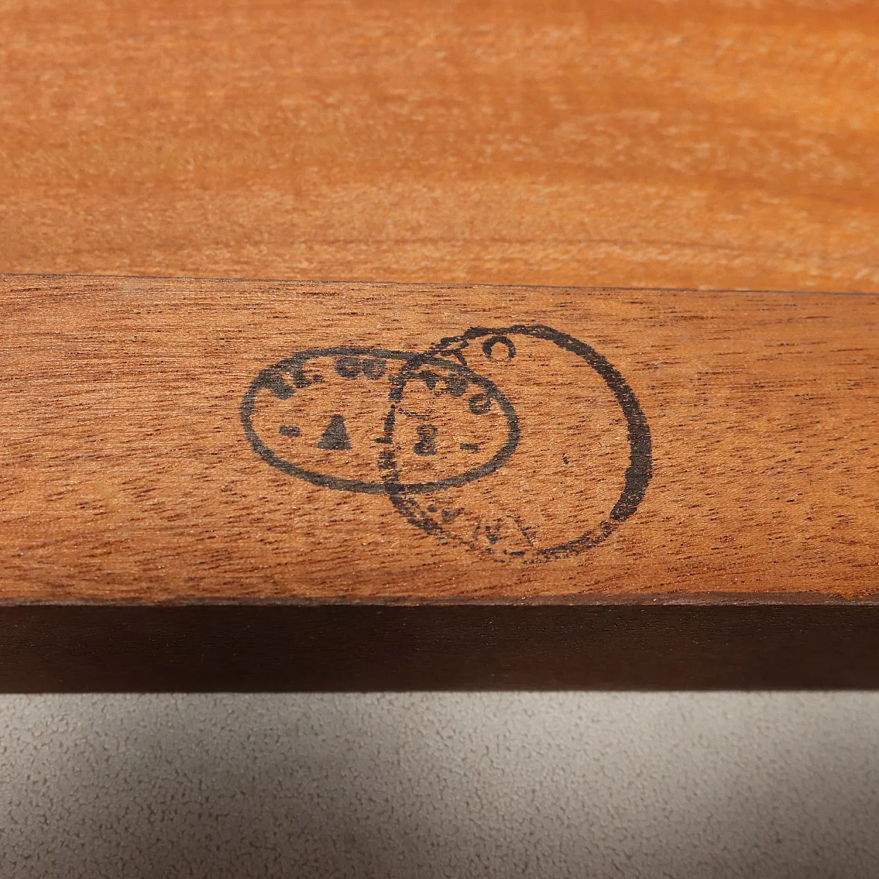 Tavolino in legno impiallacciato in legno esotico, '900 7