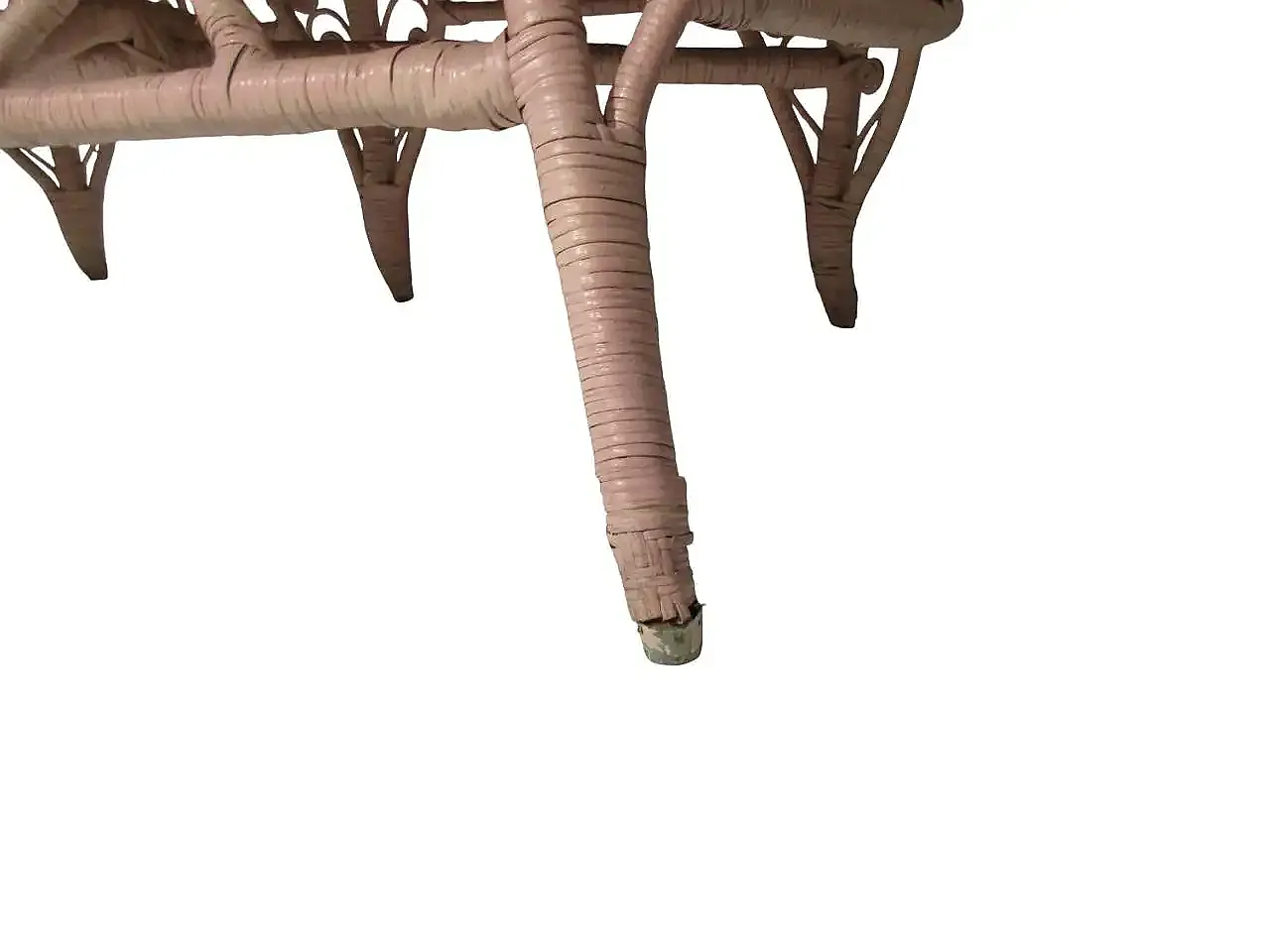 Divanetto in canna d'India e bambù di Valentino Più, anni '70 13