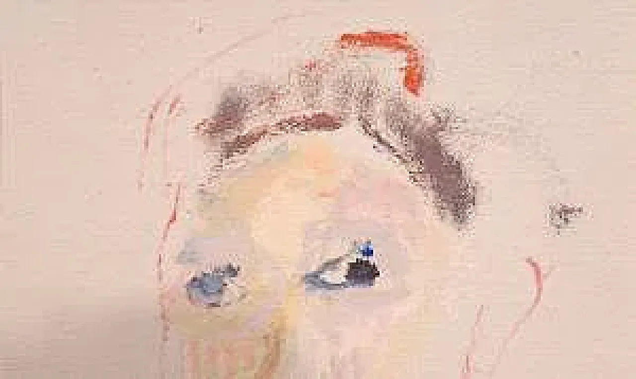 Portrait of a Woman by Ernesto Treccani, mixed media on canvas, 1970s 3
