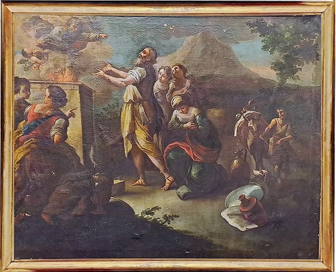 Il sacrificio di Noè dopo il diluvio, olio su tela, '600 1