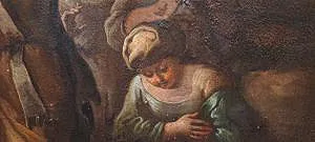 Il sacrificio di Noè dopo il diluvio, olio su tela, '600 6