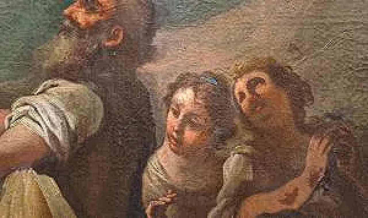 Il sacrificio di Noè dopo il diluvio, olio su tela, '600 7