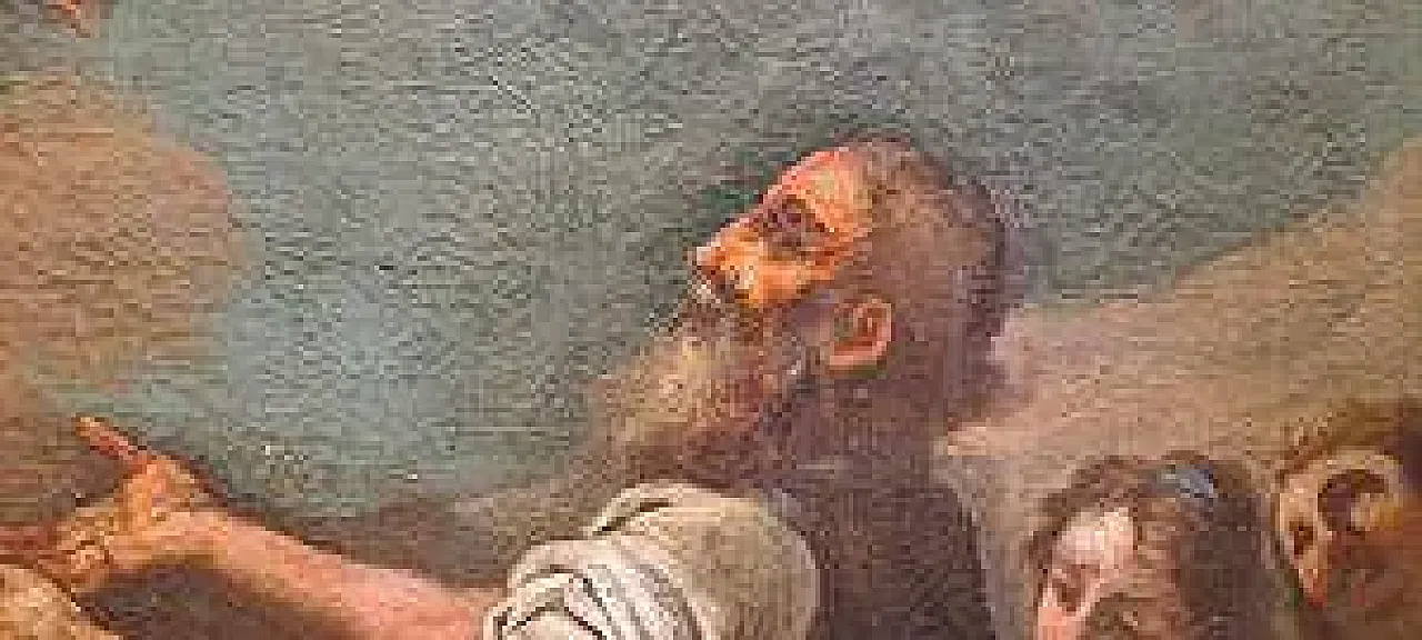 Il sacrificio di Noè dopo il diluvio, olio su tela, '600 8