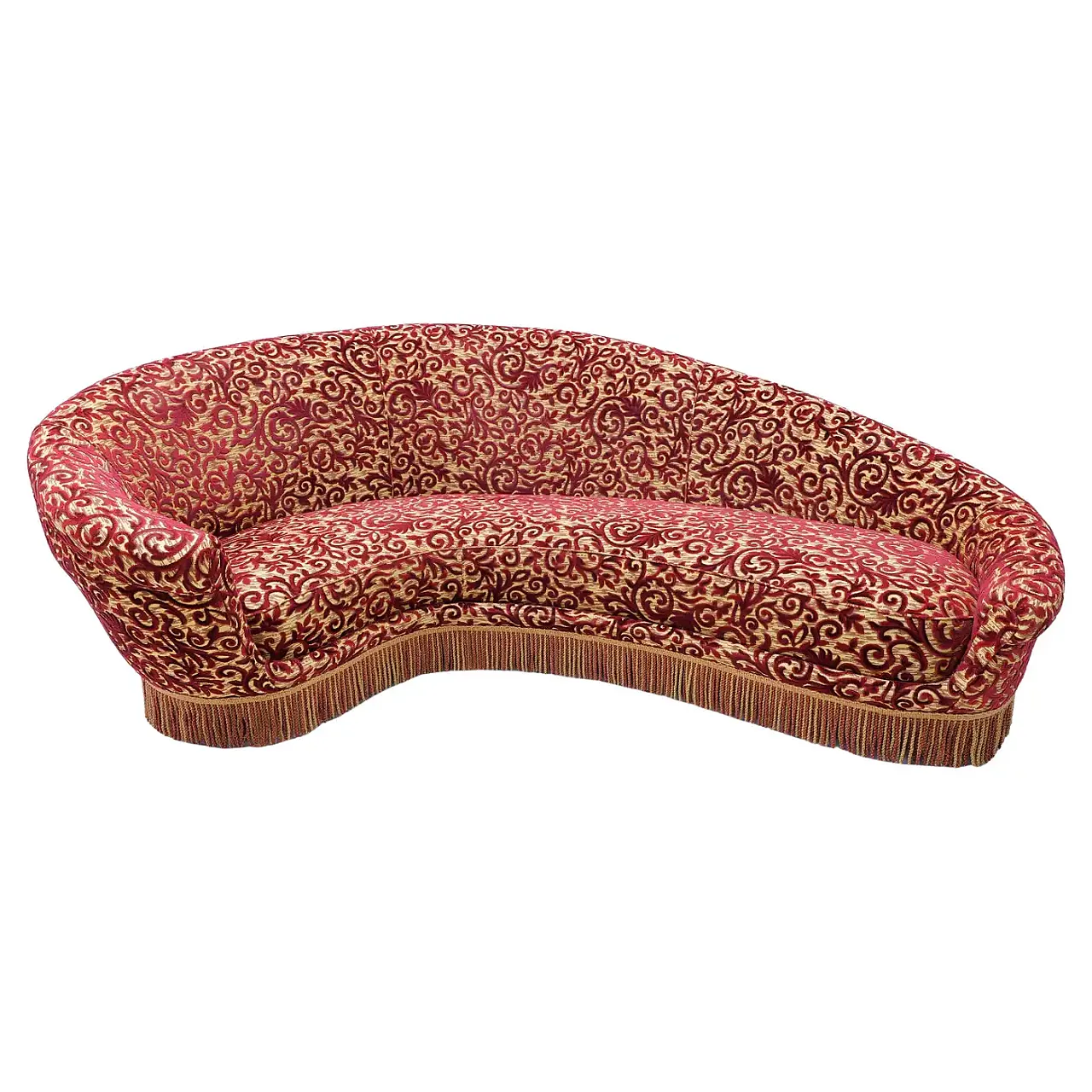 Mid-century Modern curved sofa by Federico Munari, 1950s 1