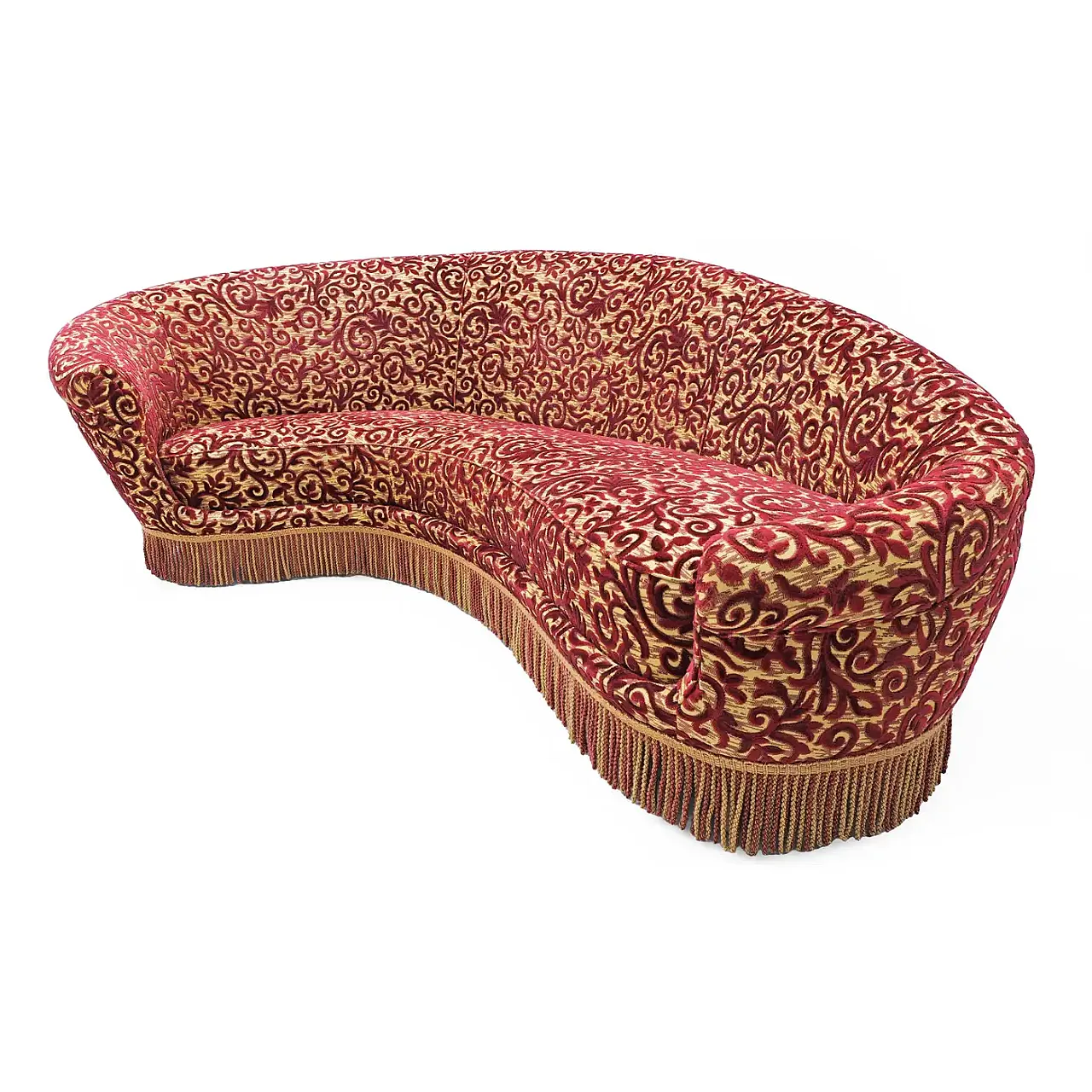 Mid-century Modern curved sofa by Federico Munari, 1950s 7