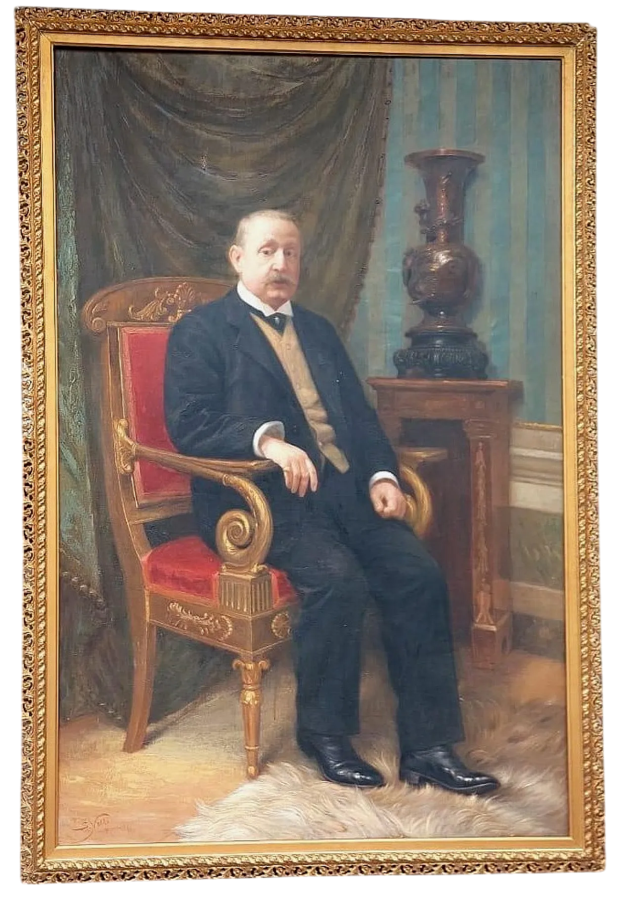 Silvio Nelli, dipinto olio su tela, '800 12