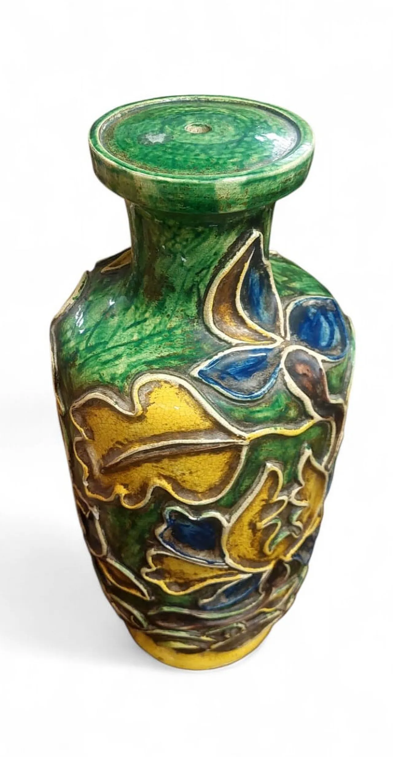 Ceramic lamp base by Ugo Zaccagnini, 1930s 2