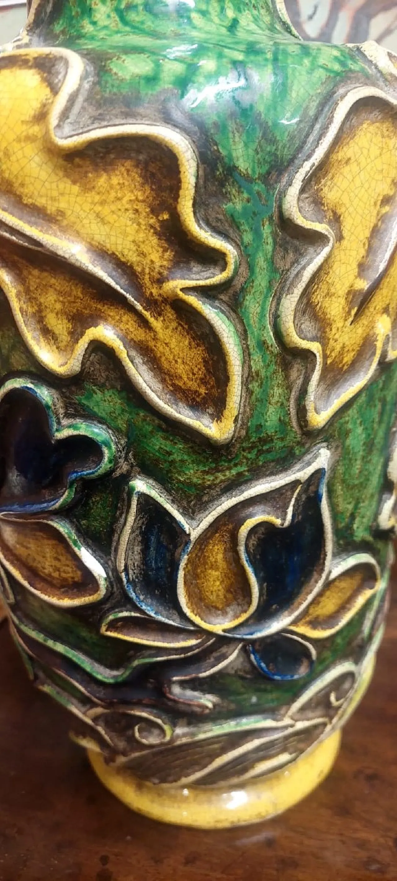 Ceramic lamp base by Ugo Zaccagnini, 1930s 3