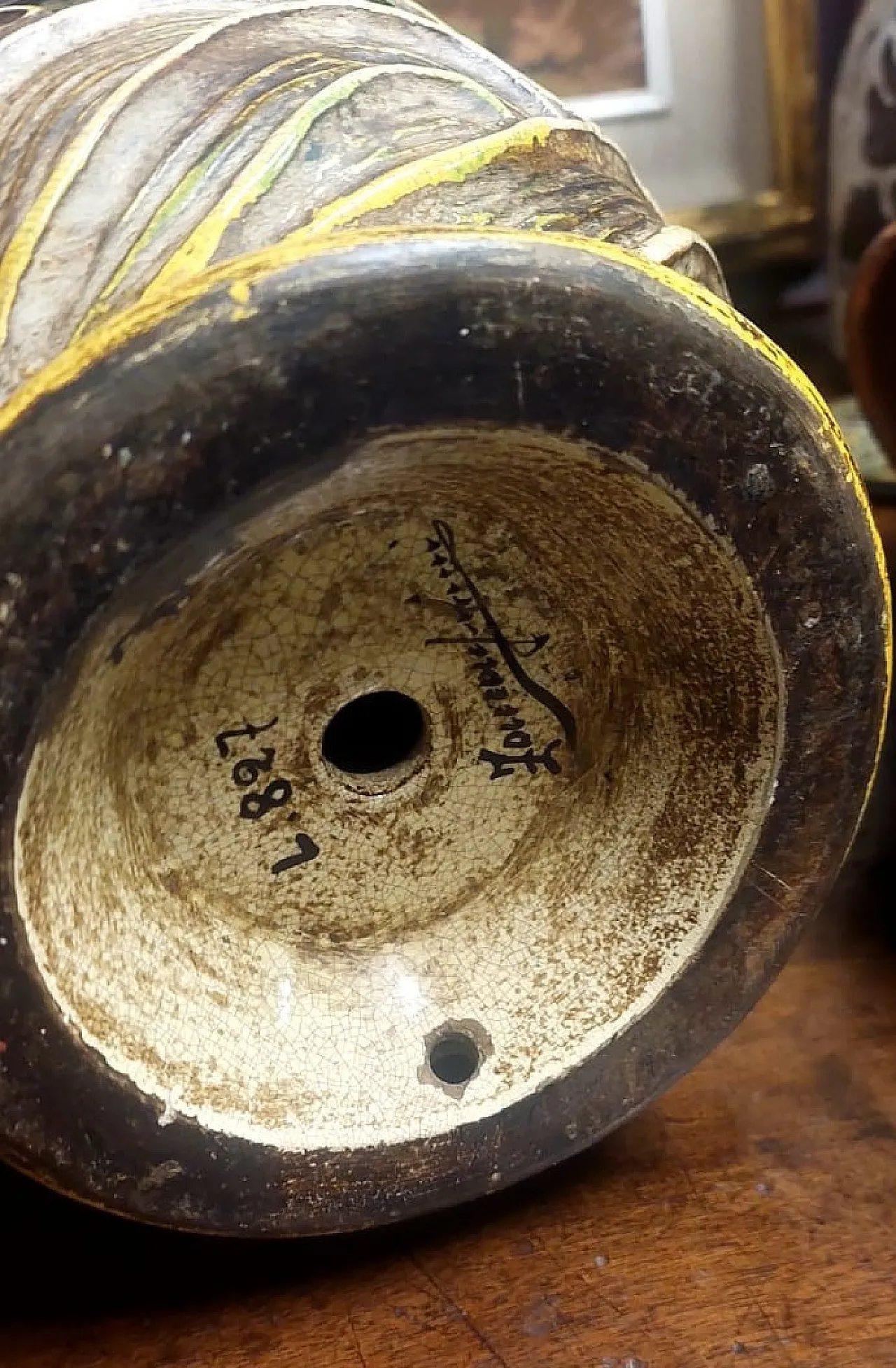 Ceramic lamp base by Ugo Zaccagnini, 1930s 4