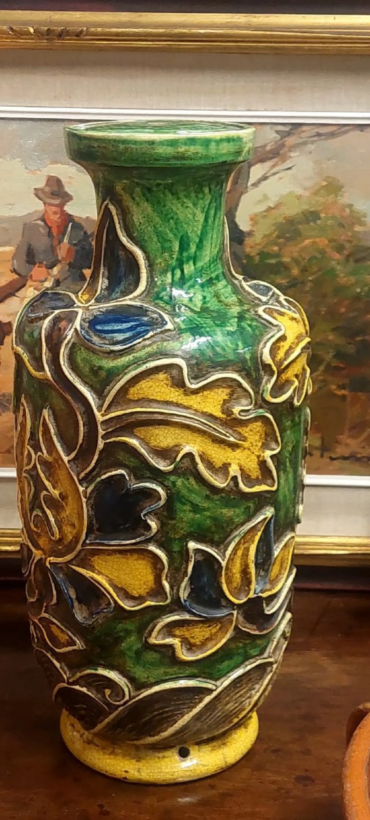 Ceramic lamp base by Ugo Zaccagnini, 1930s 5