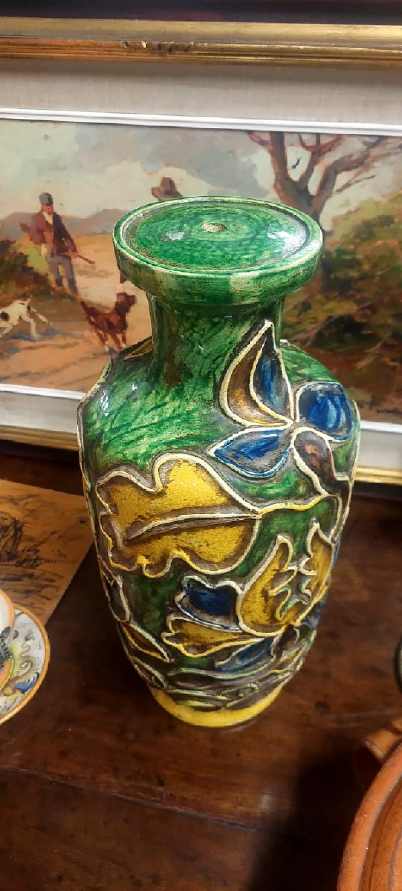 Ceramic lamp base by Ugo Zaccagnini, 1930s 10