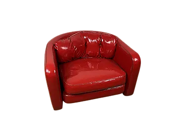 Space Age red vinyl Aarmchair, 1970s