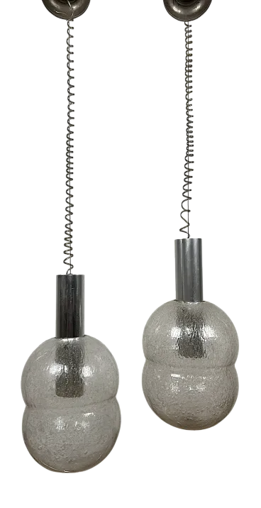 Pair of Bilobo chandeliers by Afra Tobia Scarpa for Flos, 1970s