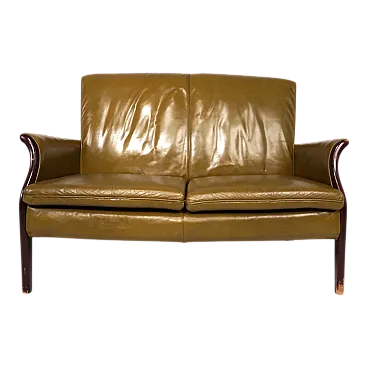 Moss Froxfield leather two-seater sofa by Parker Knoll, 1960s