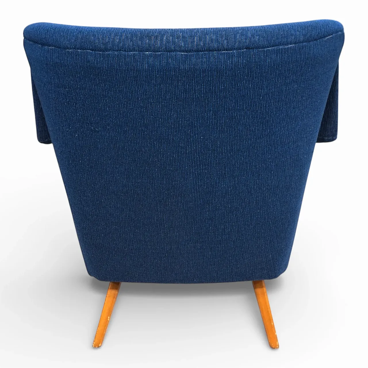 Blue cocktail chair MCM, 1950s 7