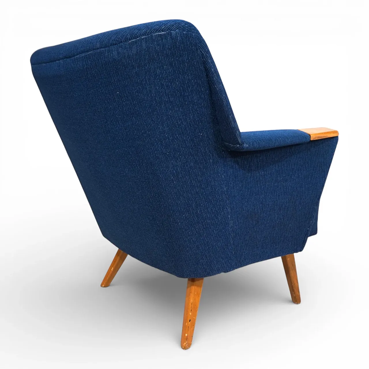 Blue cocktail chair MCM, 1950s 11