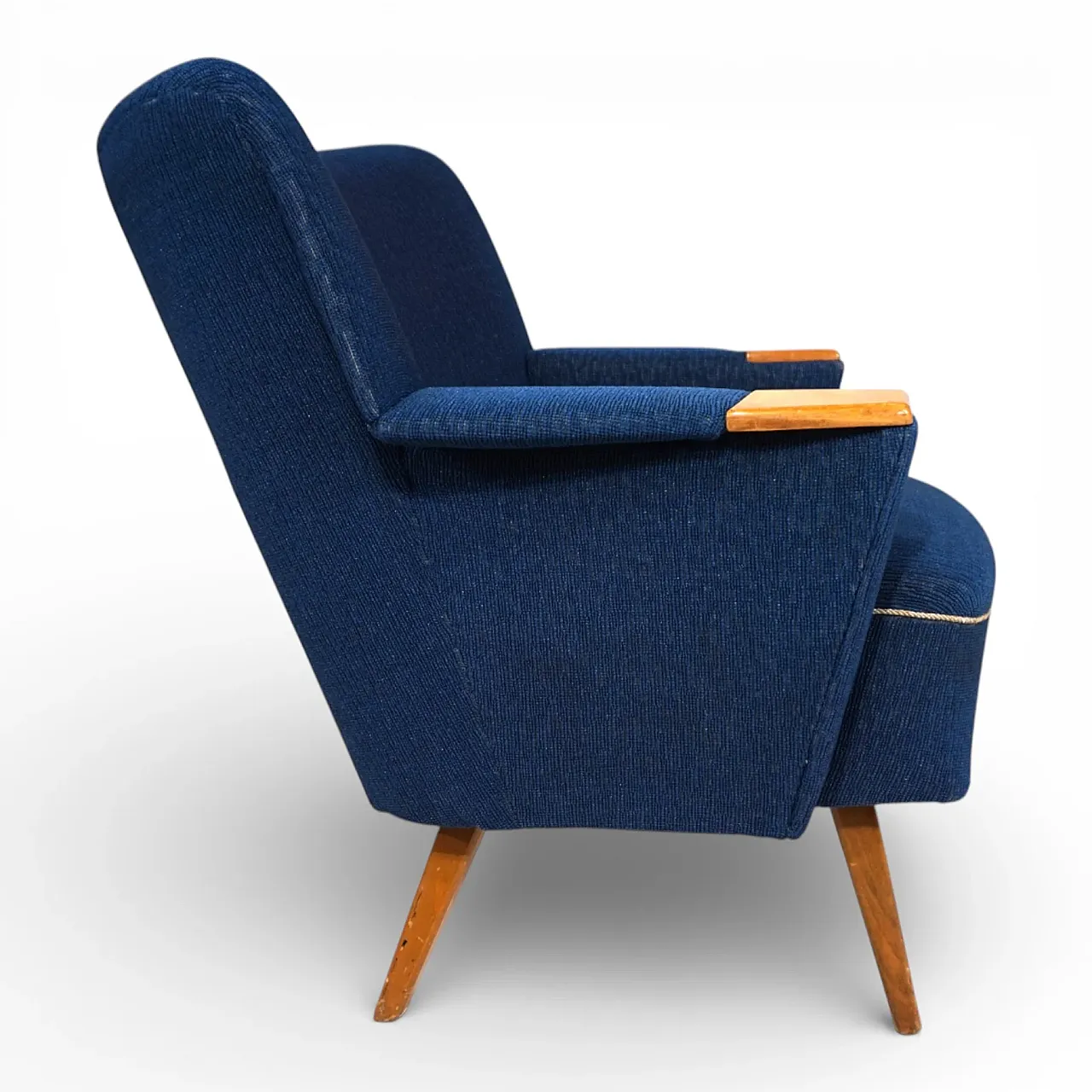 Blue cocktail chair MCM, 1950s 13