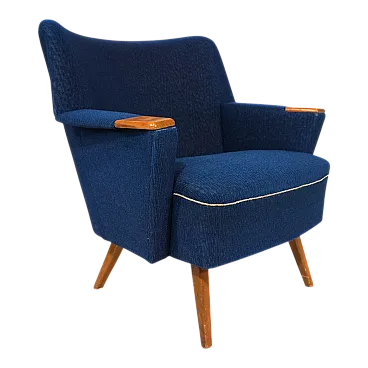 Blue cocktail chair MCM, 1950s