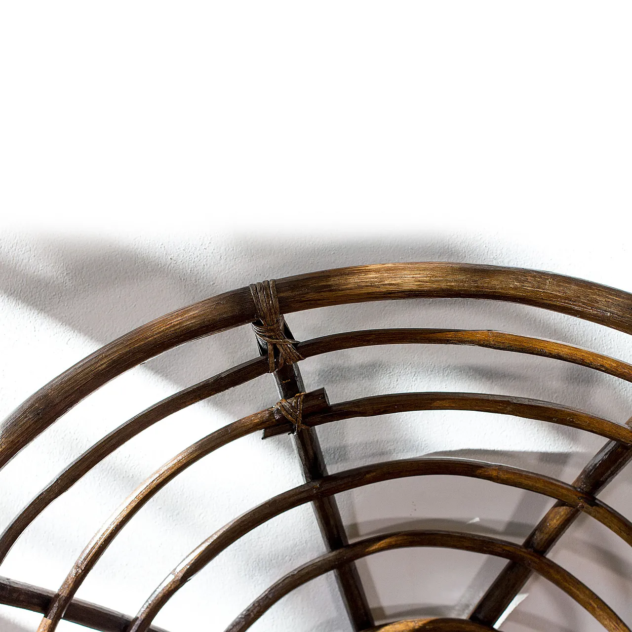 Round rattan armchair, 80s 8