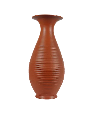 Vaso in terracotta decorazione a coste Jawa, anni '90