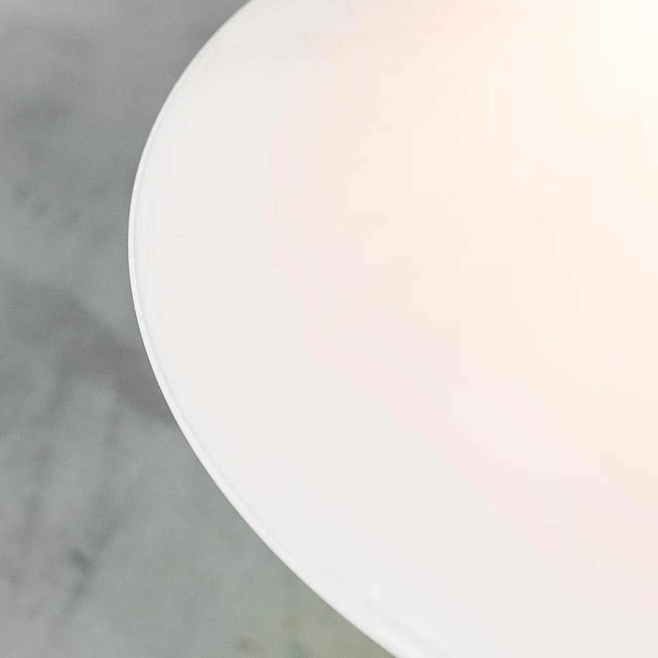 Lampadario vetro bianco, anni '70 4