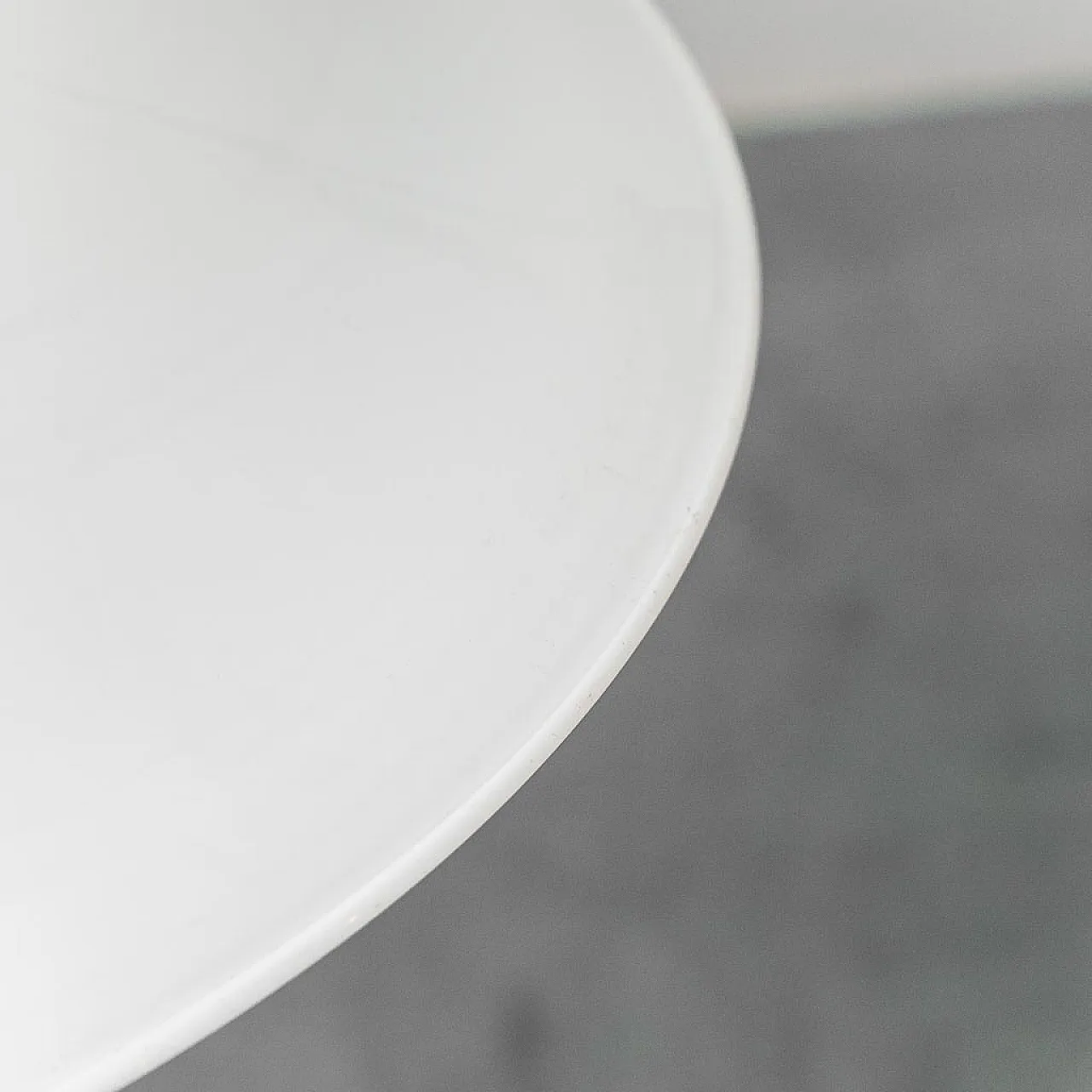 Lampadario vetro bianco, anni '70 7