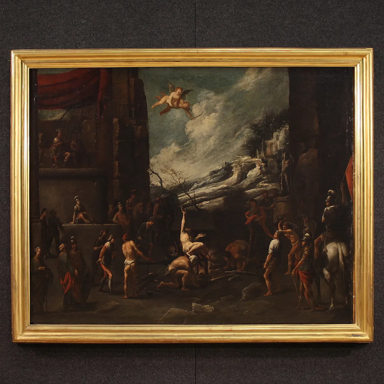 Religious painting, Martyrdom of San Lorenzo, 17th century 2