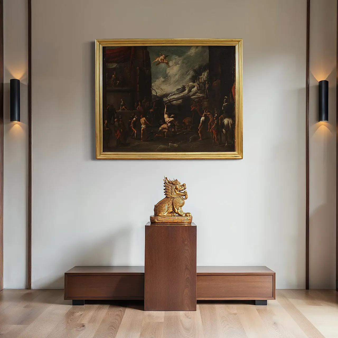 Religious painting, Martyrdom of San Lorenzo, 17th century 5