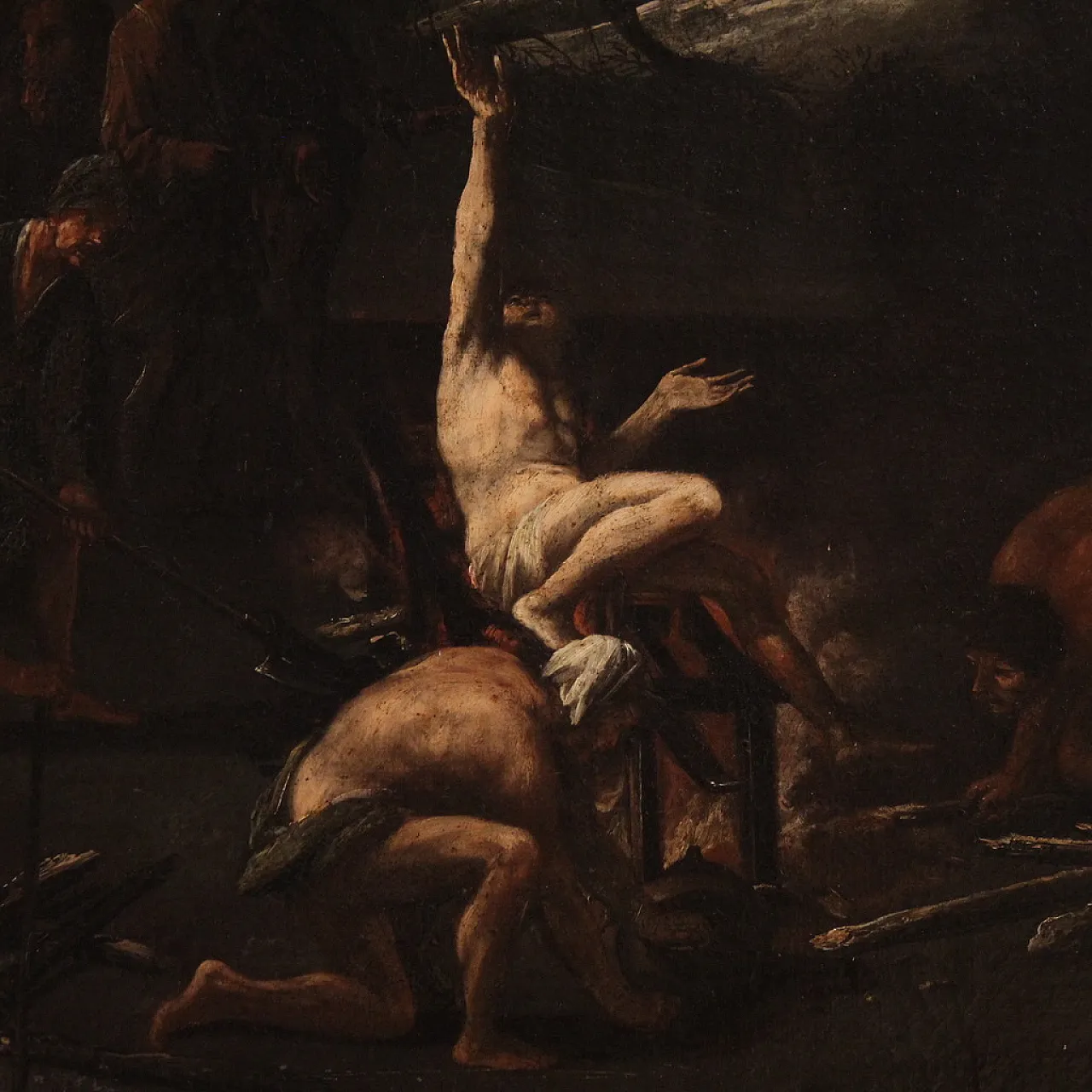 Religious painting, Martyrdom of San Lorenzo, 17th century 7