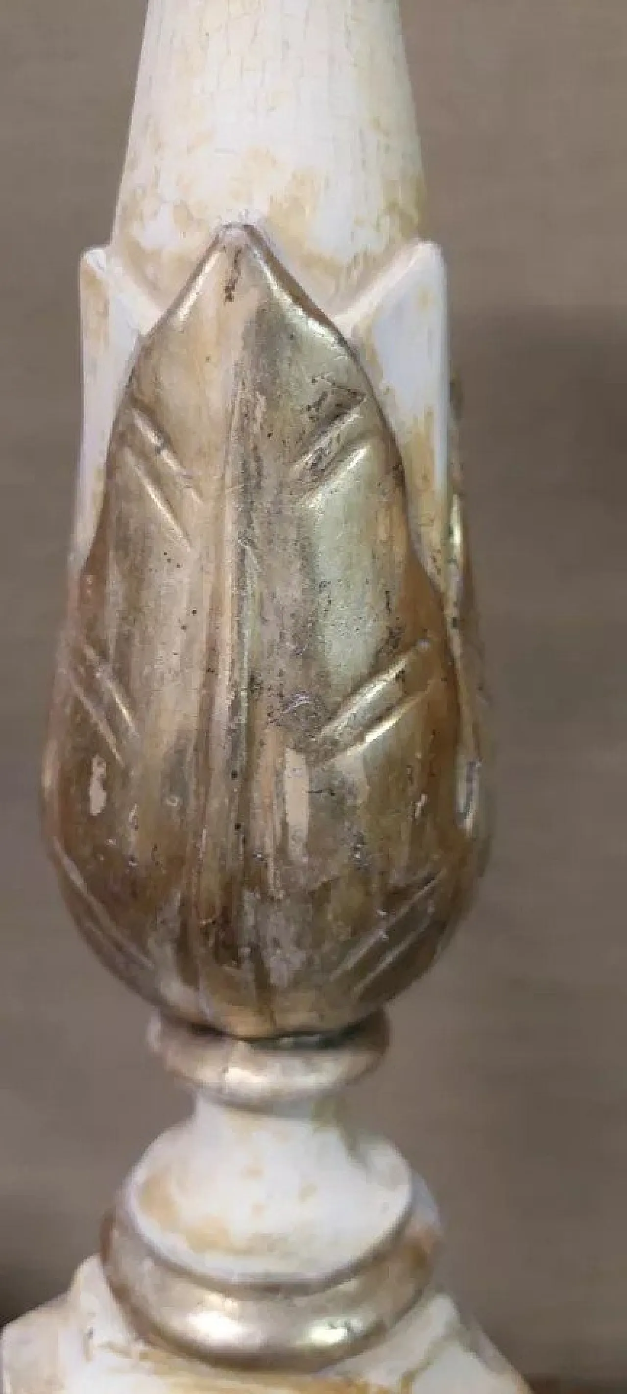 Wooden and gilded silver candlesticks, 18th century 8