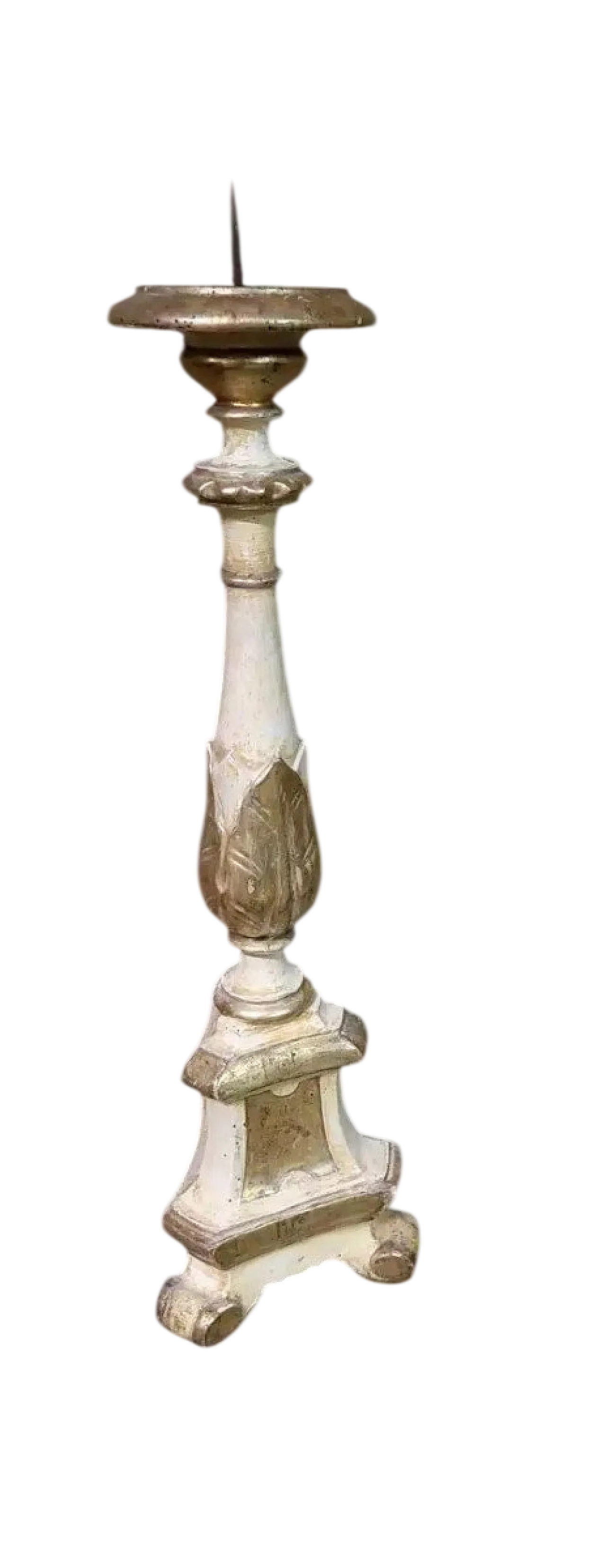 Wooden and gilded silver candlesticks, 18th century 9