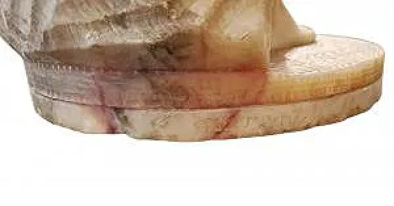 Water carrier, white and veined alabaster sculpture, 20th century 8