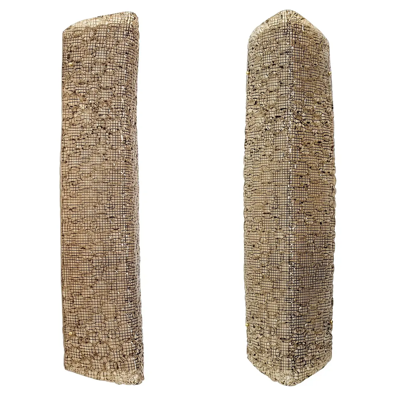 Coppia di applique da parete in vetro di Murano a bolle, anni 2000 1