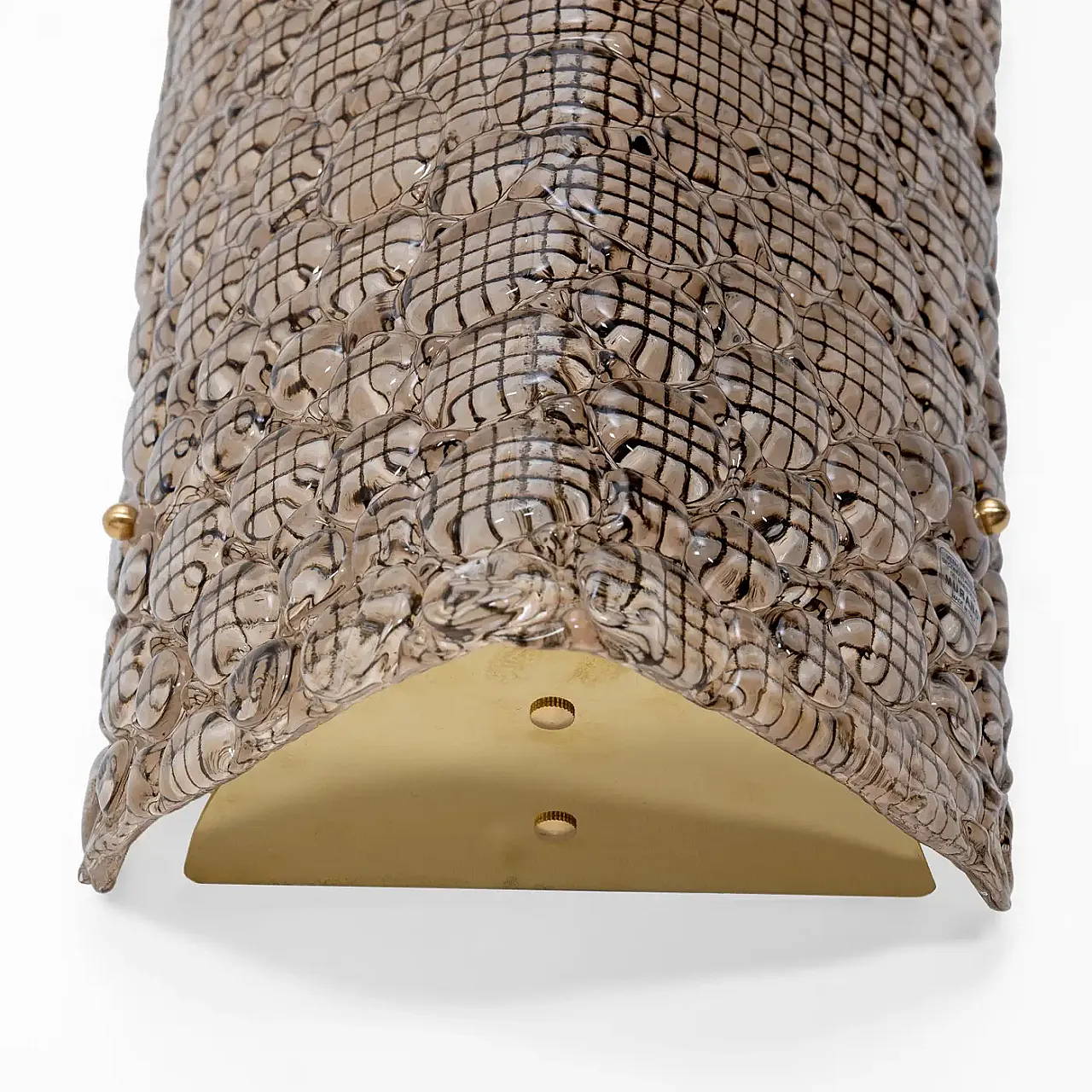 Coppia di applique da parete in vetro di Murano a bolle, anni 2000 6