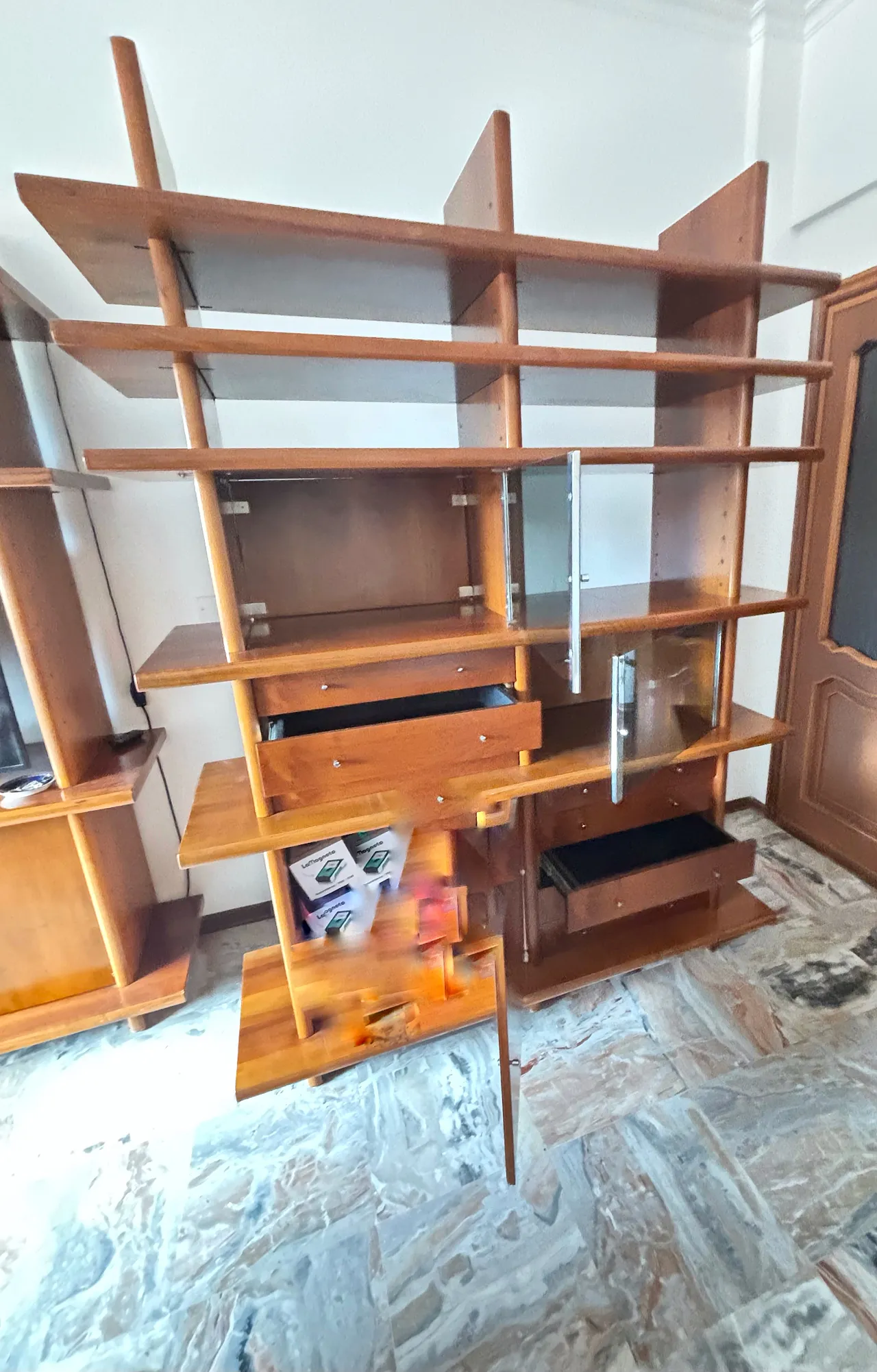 Crossing bookcase by Giovanni Offredi for Saporiti, 1970s 5