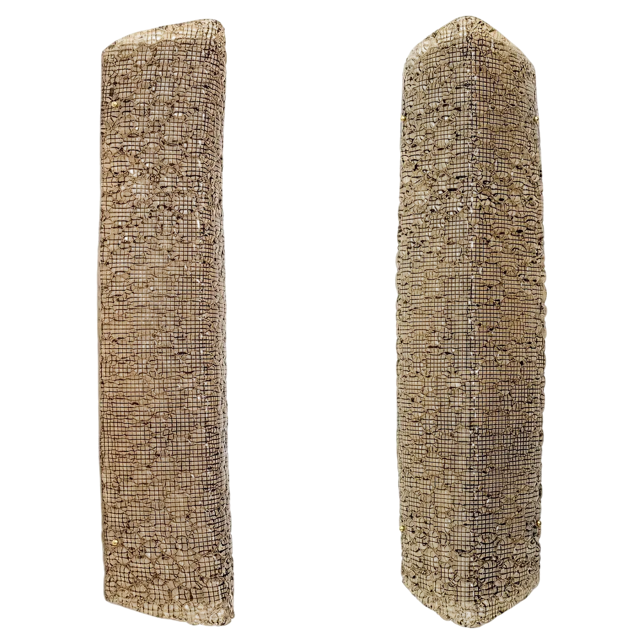 Coppia di applique da parete in vetro di Murano a bolle, anni 2000 10