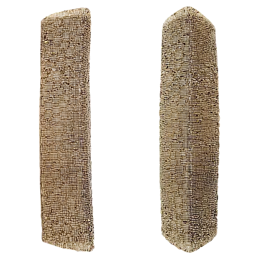 Coppia di applique da parete in vetro di Murano a bolle, anni 2000