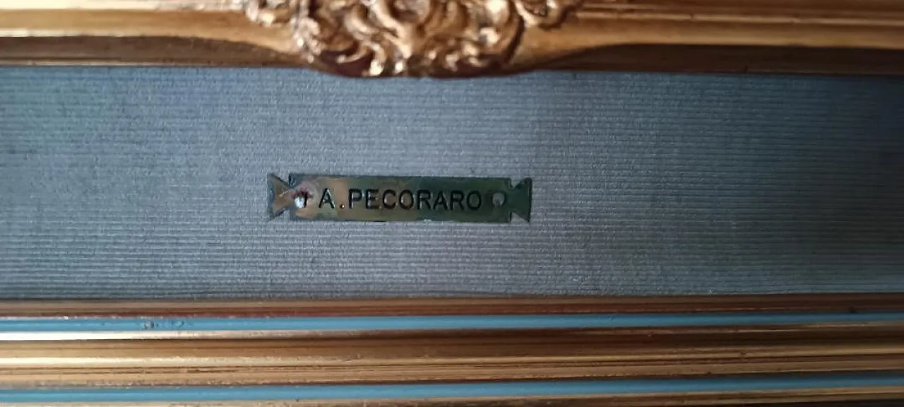 Antonio Pecoraro, oil on canvas with frame, 1960s 6