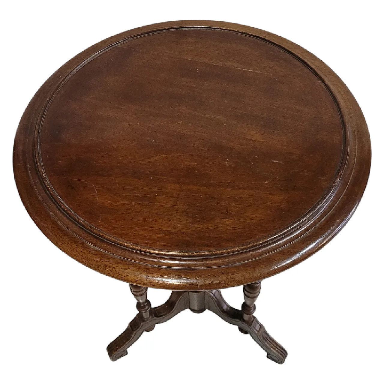 Tavolino tripode in legno di mogano, Italia 5