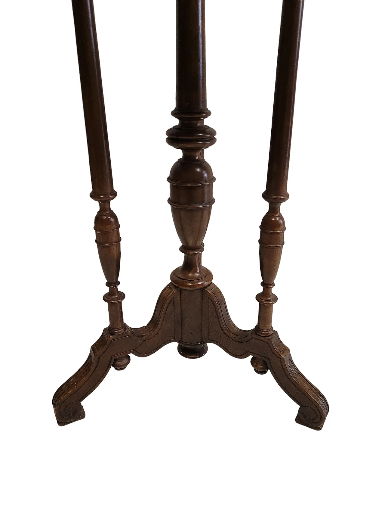 Tavolino tripode in legno di mogano, Italia 6