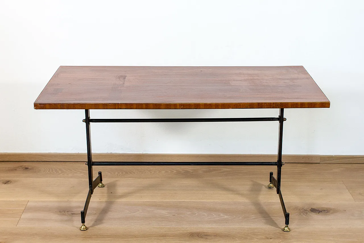 Coffee table with metal legs, 70s 4