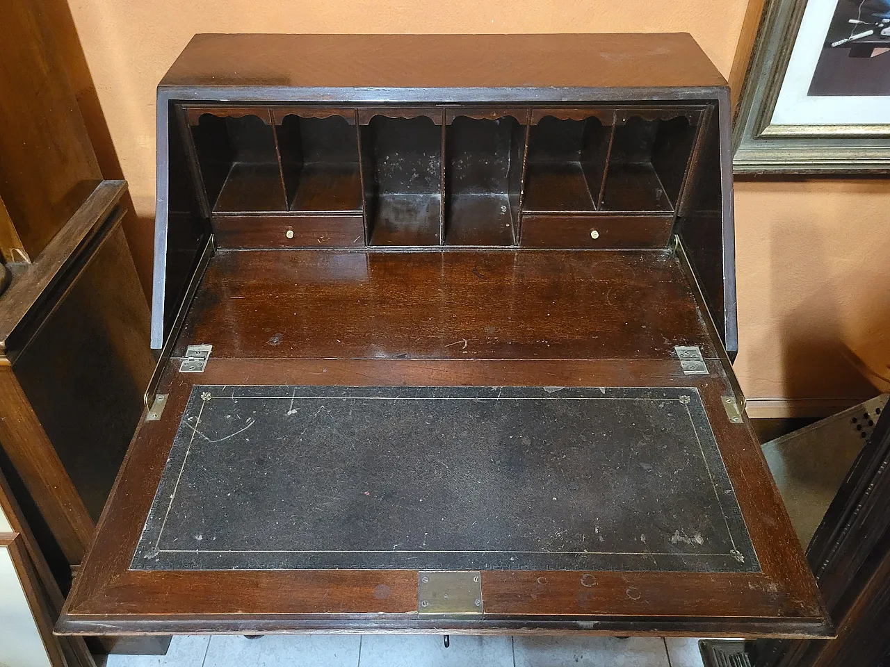 Ribalta in legno di mogano, Regno Unito, di fine XIX secolo 8