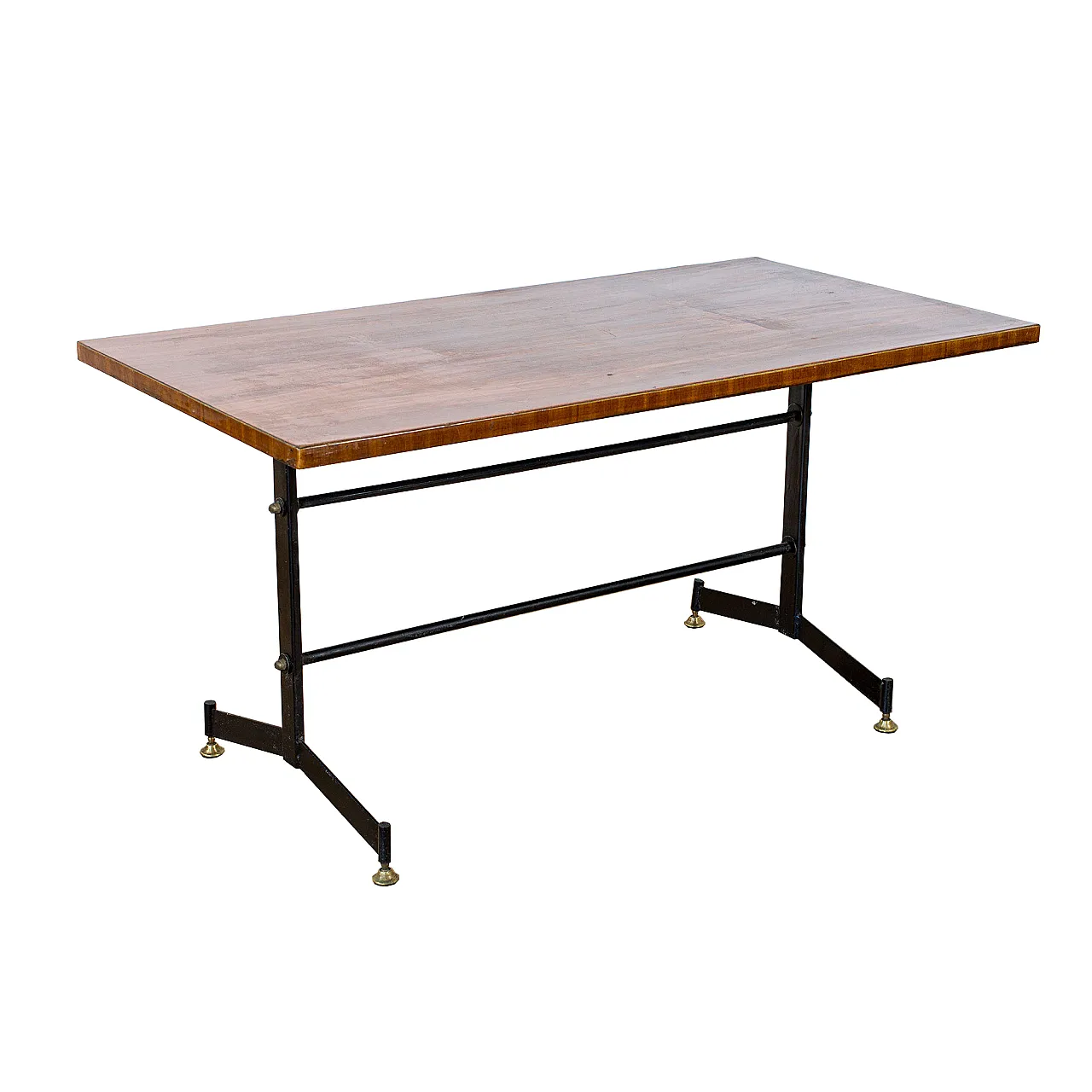 Coffee table with metal legs, 70s 8