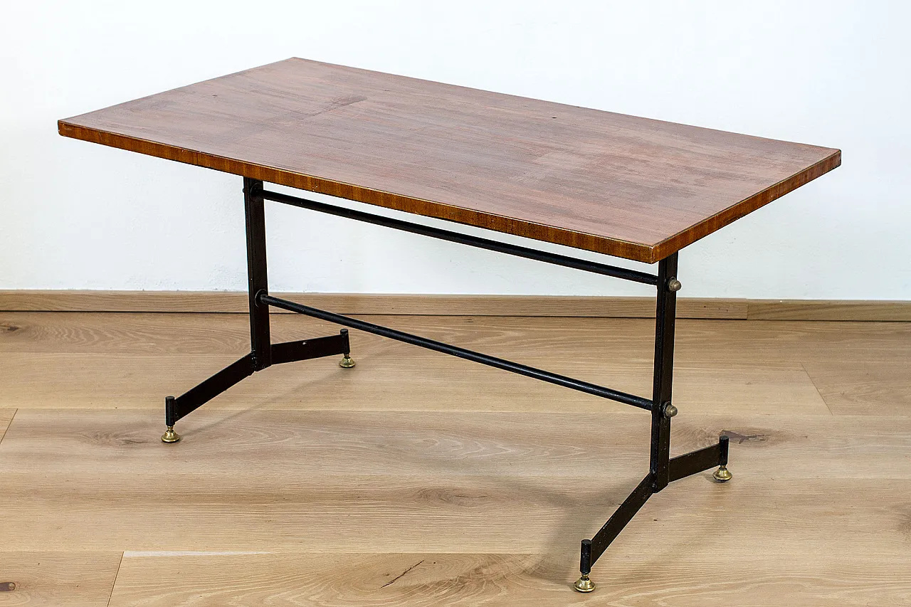 Coffee table with metal legs, 70s 11