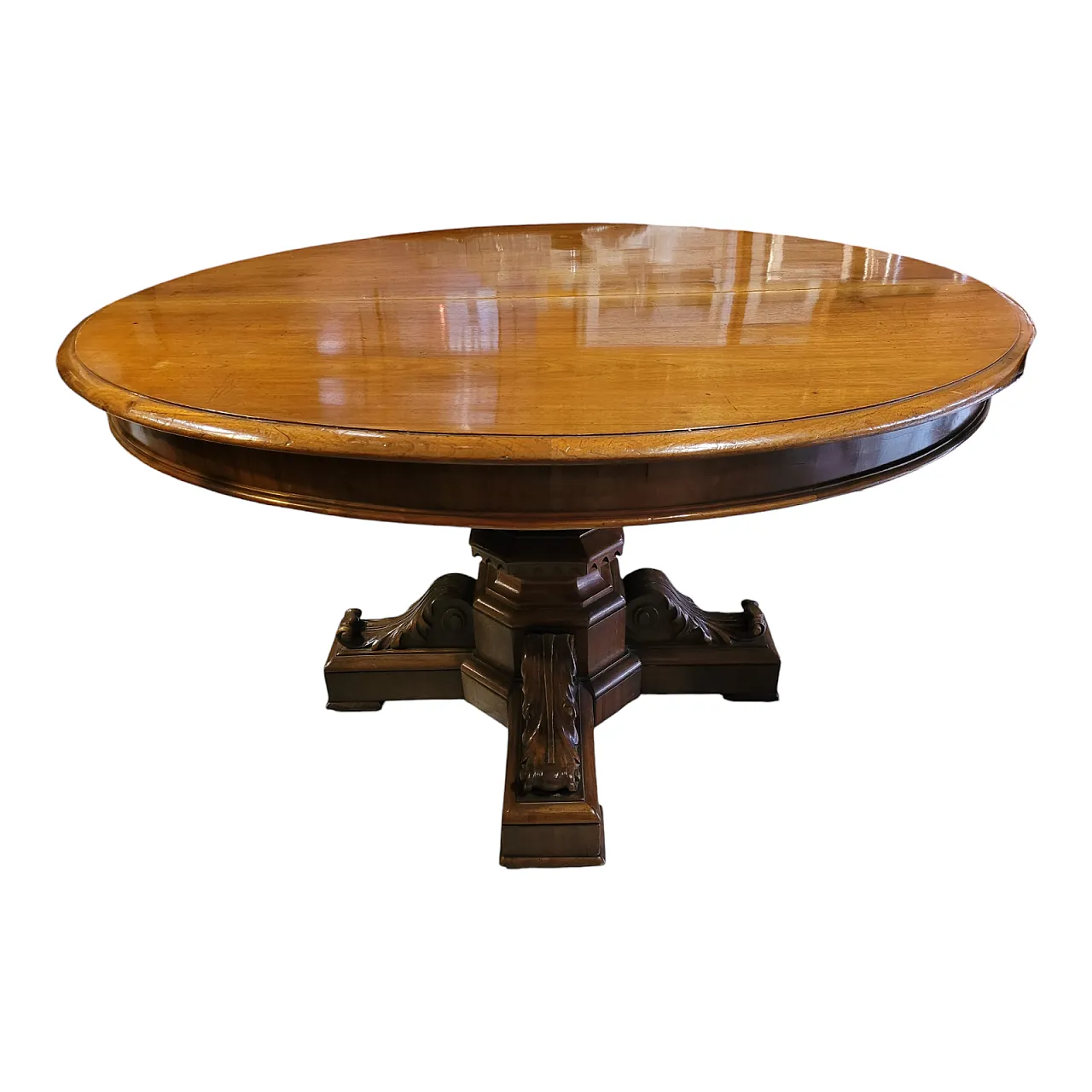 Tavolo allungabile in legno di noce, Italia 1