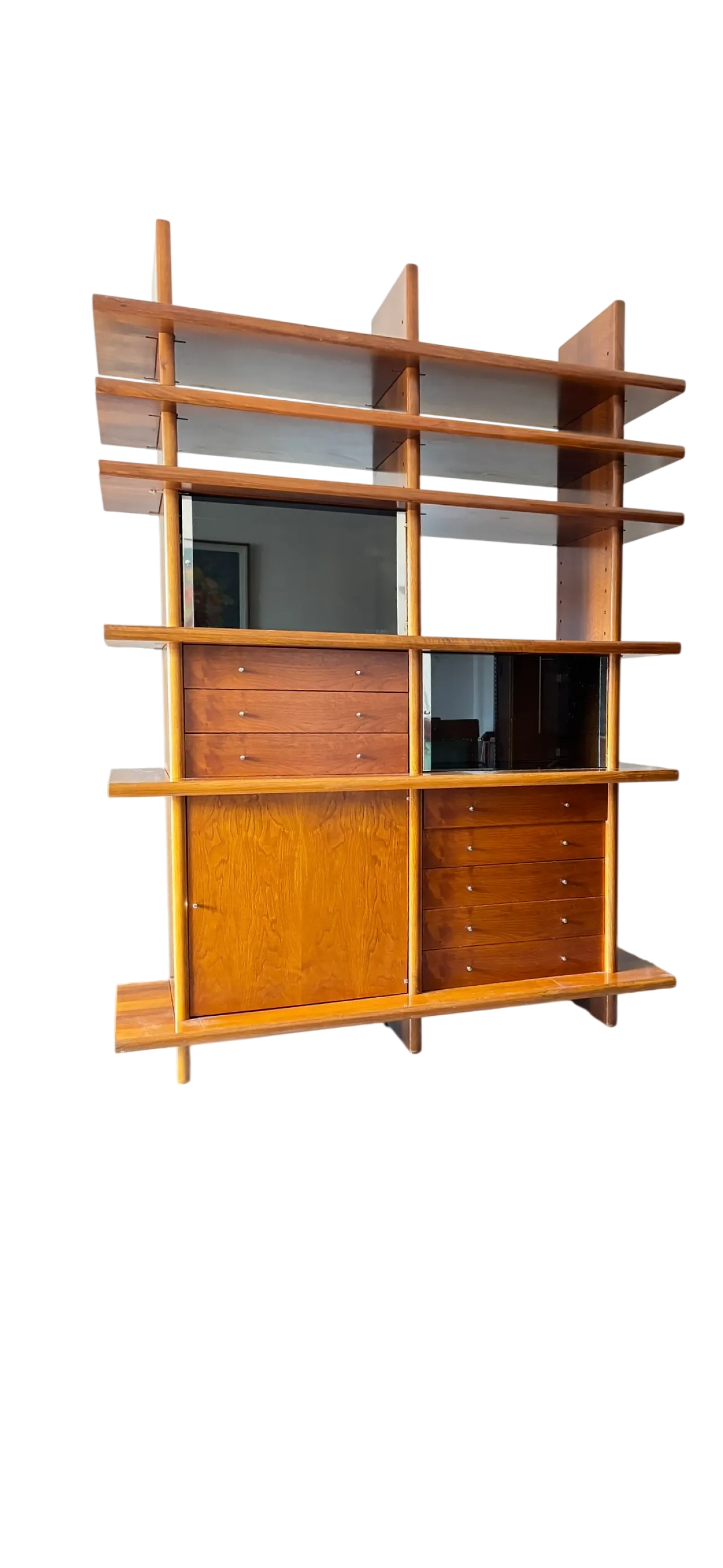 Crossing bookcase by Giovanni Offredi for Saporiti, 1970s 8