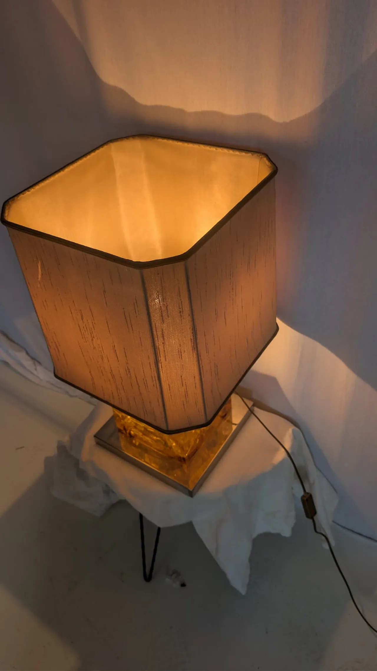 French Resin Table Lamp, 70s 2