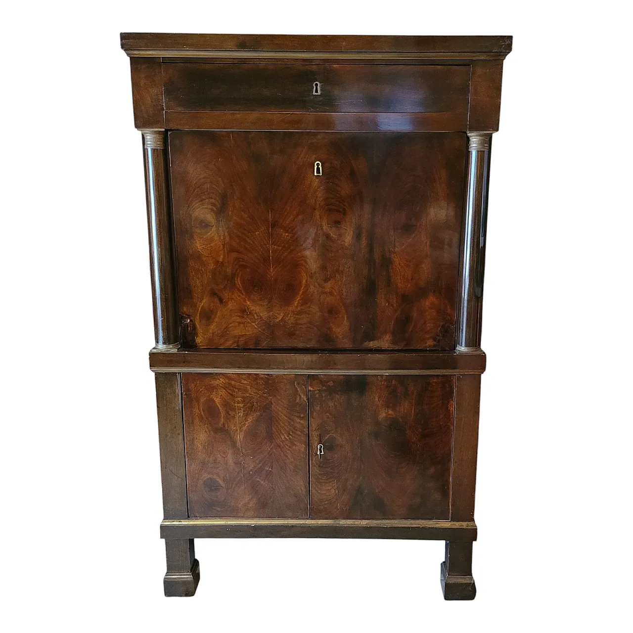 Secrétaire con cassaforte in radica, Lombardia,'800 1