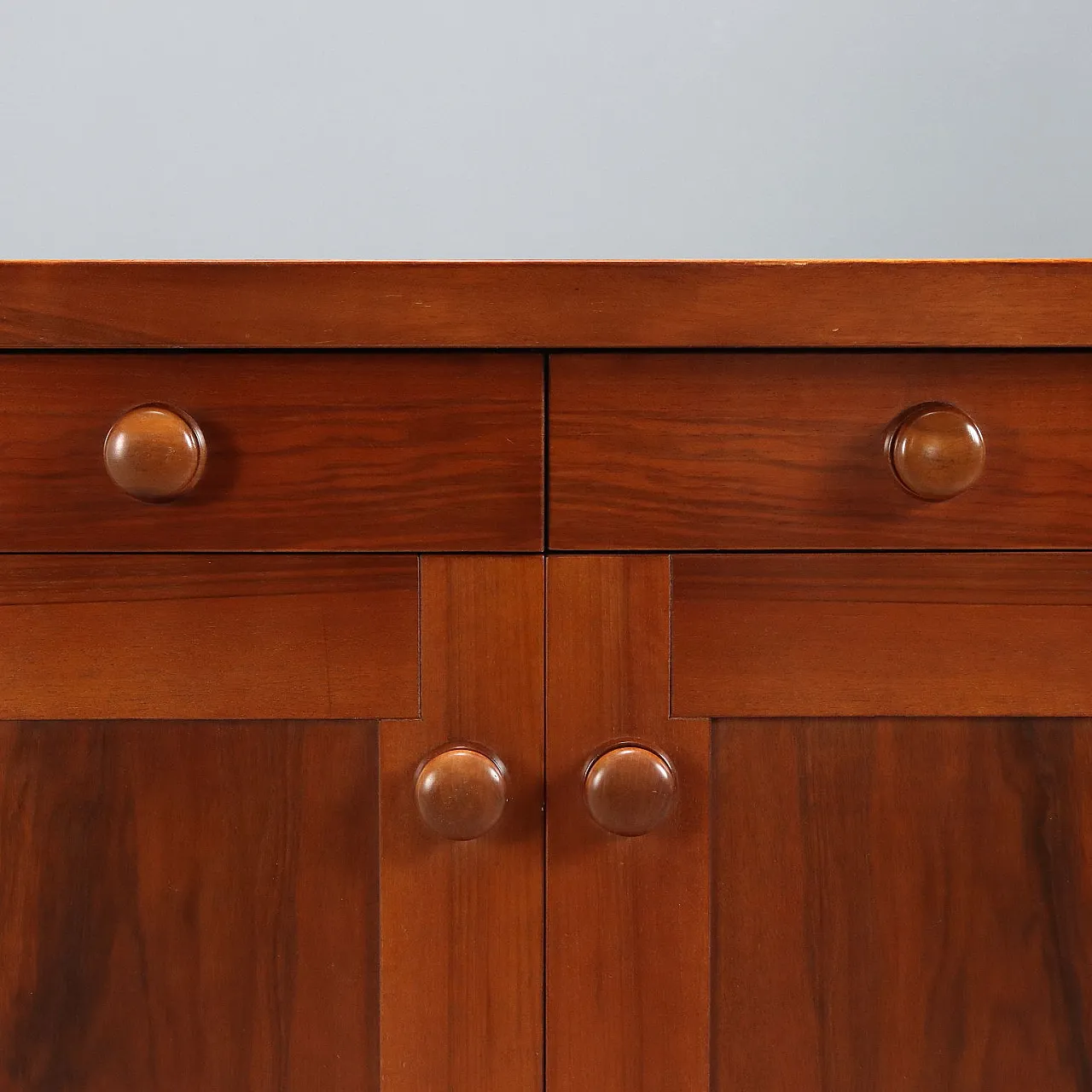 Sideboard with drawers under the floor and walnut doors, 20th century 8